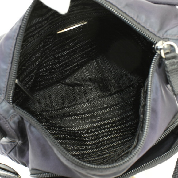Prada Vela Nylon Crossbody Shoulder Bag Dark Navy Blue - Picture 8 of 9